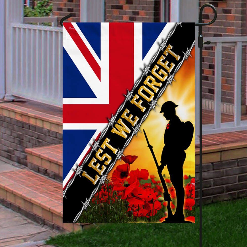 Remembrance Day Flag Poppy. Lest We Forget. Veteran Union Jack Flag THB3281F - Image 5