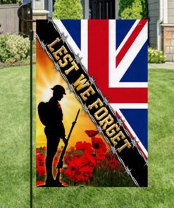 remembrance day flag poppy. lest we forget. veteran union jack flag thb3281f 8329