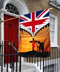 Remembrance Day Flag Poppy Veteran Flag TRN1355F