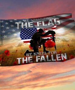 Remembrance Day Flag We Kneel For The Fallen American Flag THB3421GF