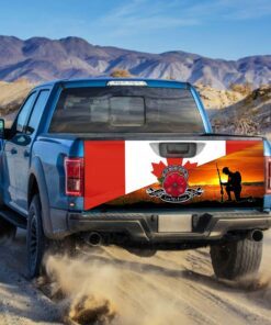 remembrance day lest we forget canadian truck tailgate decal sticker wrap trl1374td 5485