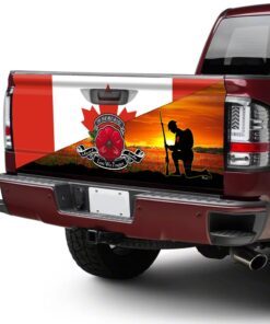remembrance day lest we forget canadian truck tailgate decal sticker wrap trl1374td 7118
