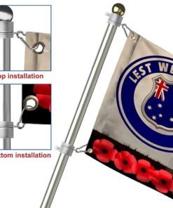 remembrance flag lest we forget remembrance poppy grommet flag trn1559gf 3526