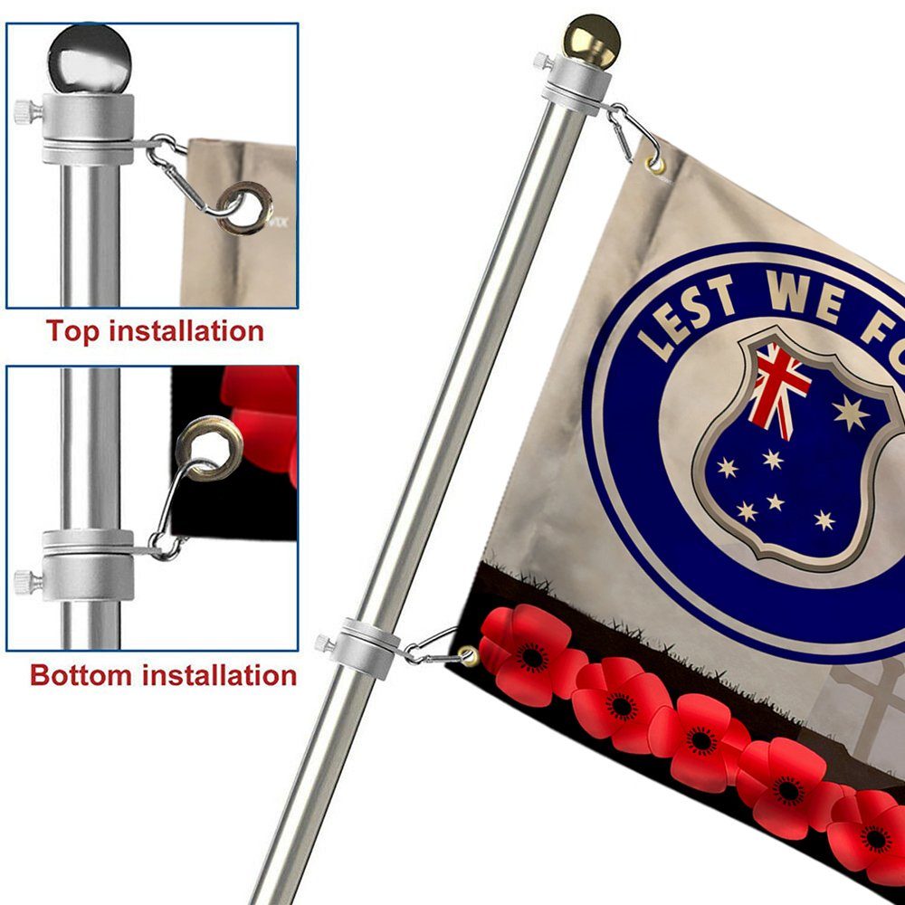 Remembrance Flag Lest We Forget Remembrance Poppy Grommet Flag TRN1559GF - Image 6