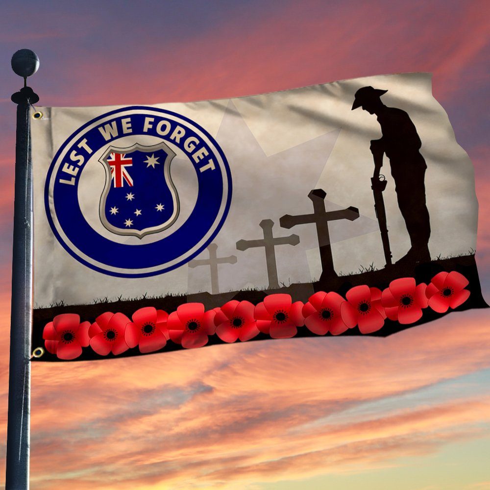 Remembrance Flag Lest We Forget Remembrance Poppy Grommet Flag TRN1559GF - Image 2