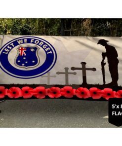 remembrance flag lest we forget remembrance poppy grommet flag trn1559gf 4148