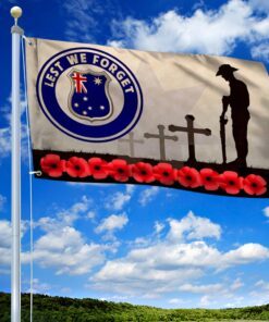 Remembrance Flag Lest We Forget Remembrance Poppy Grommet Flag TRN1559GF