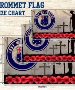 remembrance flag lest we forget remembrance poppy grommet flag trn1559gf 7070