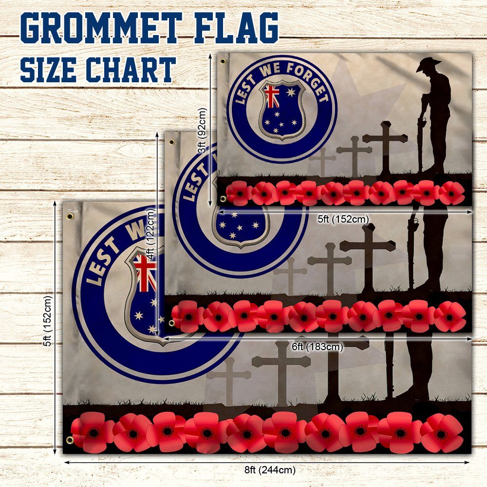 Remembrance Flag Lest We Forget Remembrance Poppy Grommet Flag TRN1559GF - Image 5