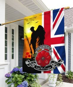 Remembrance Union Jack Flag In Honor Of Sacrifice - Lest We Forget DDH2824Fv1