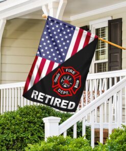 retired firefighter flag trl1073f 6620