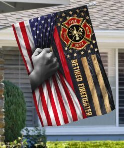 retired firefighter thin red line american flag tpt62f 2789