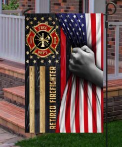 retired firefighter thin red line american flag tpt62f 3689