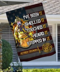Retired Fireman Flag Heard It Stepped In It MLH1956F