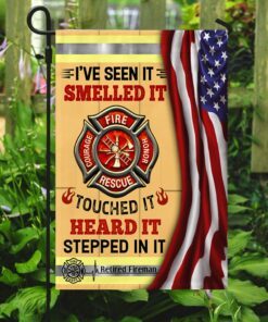 retired fireman flag seen it smelled it touched it heard it stepped in it mln177f 3005