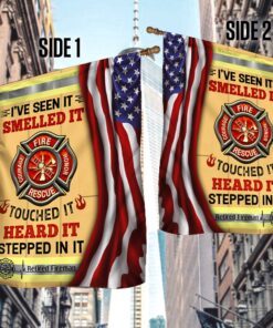 retired fireman flag seen it smelled it touched it heard it stepped in it mln177f 6311