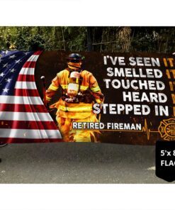 retired fireman grommet flag mln332gf 3243
