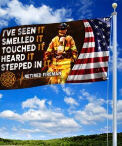 retired fireman grommet flag mln332gf 3320