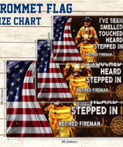 retired fireman grommet flag mln332gf 5449