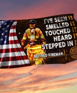Retired Fireman Grommet Flag MLN332GF