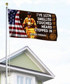 retired fireman grommet flag mln332gf 8291
