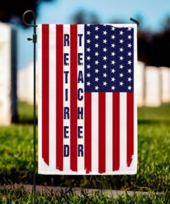 retired teacher american flag bnn325f 3550