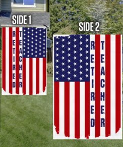 retired teacher american flag bnn325f 4033