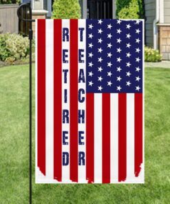 retired teacher american flag bnn325f 4795