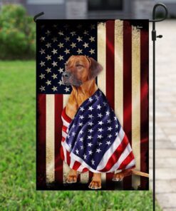 rhodesian ridgeback american patriot flag 4583
