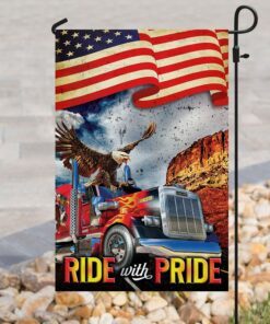 ride with pride truck driver flag 1459