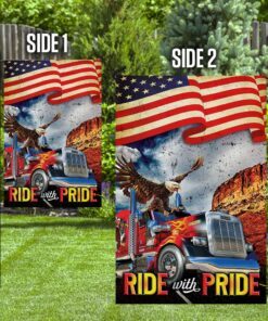 ride with pride truck driver flag 5135