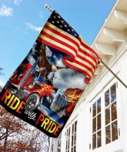 ride with pride truck driver flag 8682