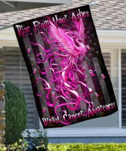 Rise From Your Ashes Breast Cancer Awareness Phoenix Flag TRN1215Fv1