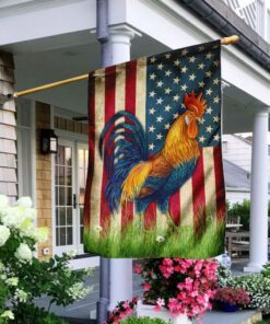 Rooster American Flag
