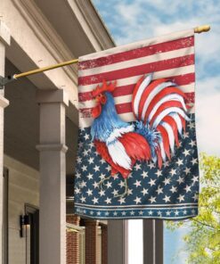 Rooster American US Flag