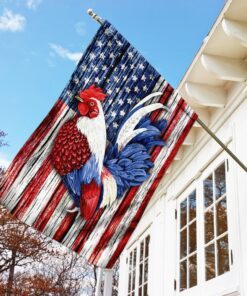 Rooster American US Flag