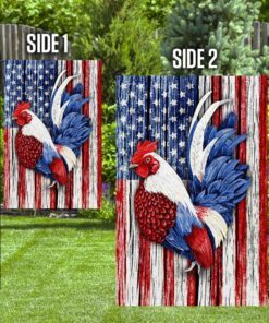 rooster american us flag 8059