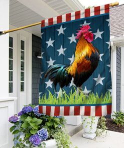 Rooster Cock 4th Of July Flag TQN201F