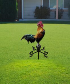 rooster crowing garden metal sign qnv14ms 5228