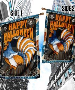 rooster halloween flag 1501