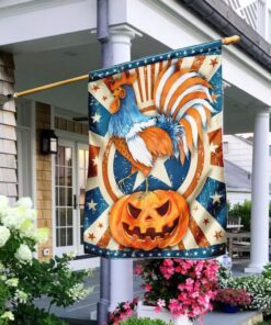 rooster halloween flag 2431
