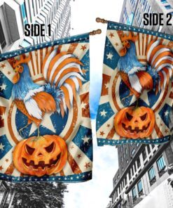 rooster halloween flag 6136