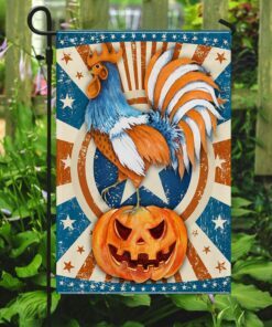 rooster halloween flag 7759
