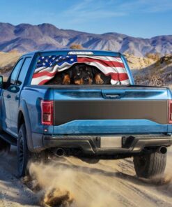 rottweiler. american patriot rear window decal thh2903cd 7233