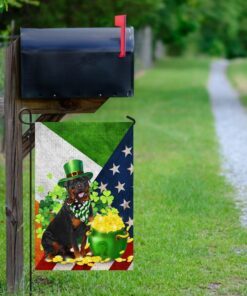 rottweiler happy st. patrick day flag 4967