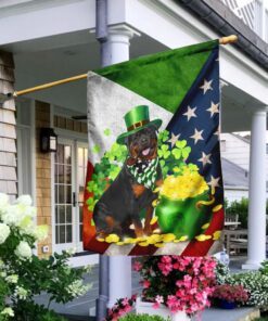 Rottweiler - Happy St. Patrick Day Flag
