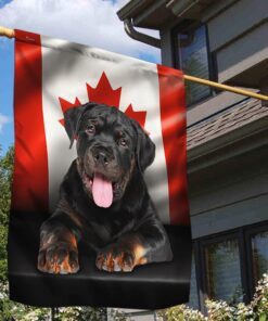 rottweiler dog canadian flag qnn557fv3 7333