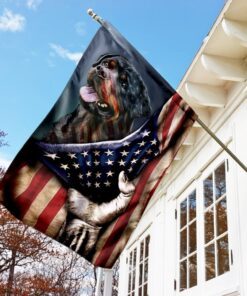 rottweiler american u.s. flag 7687