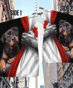 rottweiler dog lover canadian flag trl1295f 2627