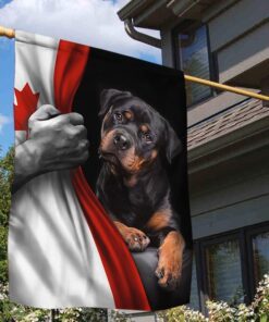 rottweiler dog lover canadian flag trl1295f 2790